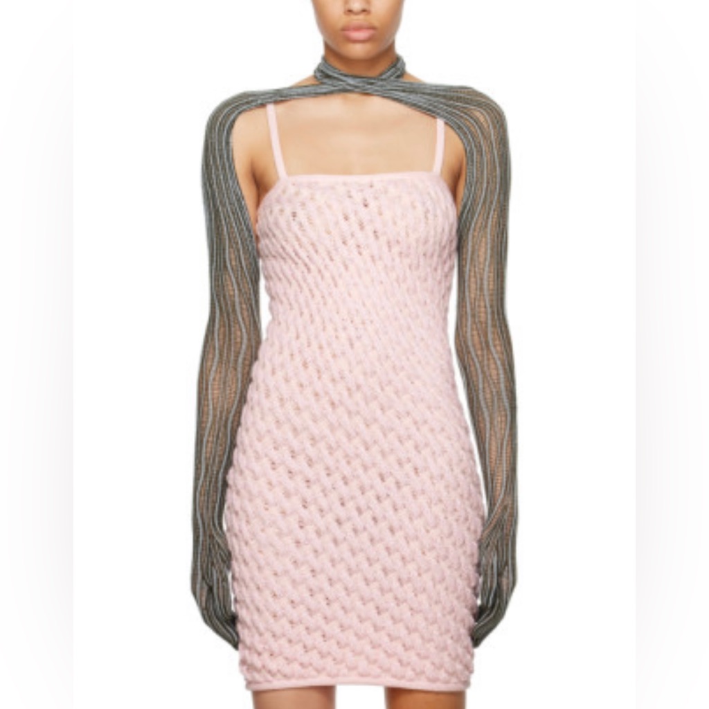 Isa Boulder Pink Cereal Minidress